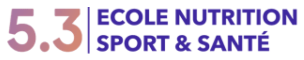 Logo de l'École 5.3, nutrition, sport et santé